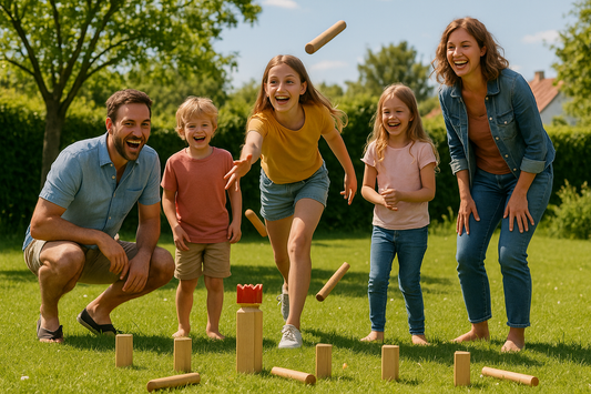 👨👩👧👦 Ideal für Familien, Kinder, Pärchen – Warum Kubb das perfekte Spiel für gemeinsame Zeit ist