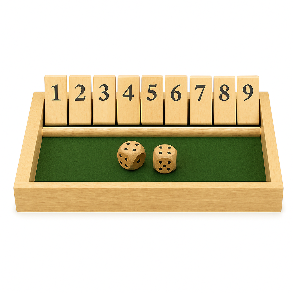 Shut the Box Würfelspiel - Jackpot Klappspiel