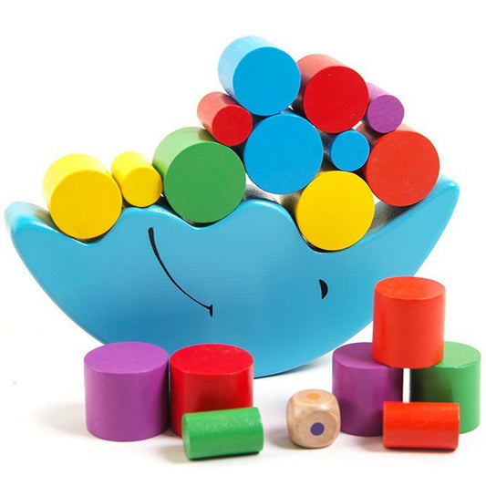Mond Balancier Spiel aus Holz - Montessori Spielzeug für Kinder