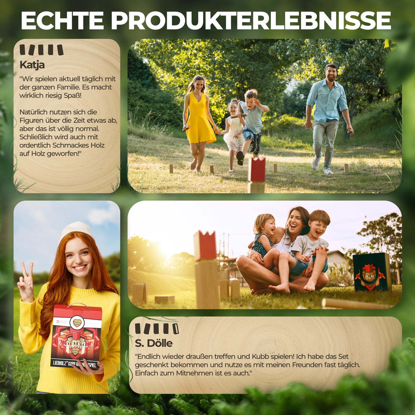 Kubb Wikingerspiel 2er Set [Basic + Premium]