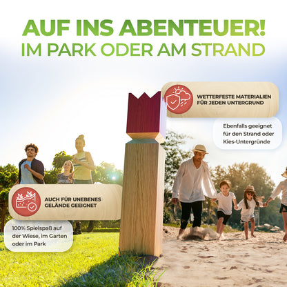 Kubb Wikingerspiel 2er Set [Basic + Premium]