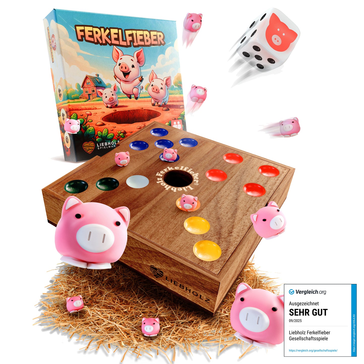 Ferkelfieber [Pig Hole] - Das lustige Schweinchen Spiel für 2 bis 6 Spieler