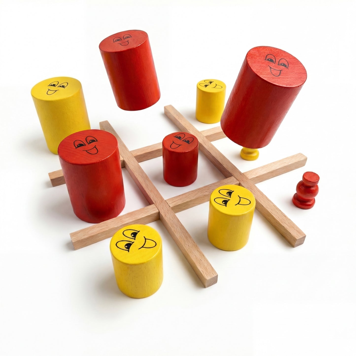 Tic Tac Toe Extrem aus Holz - Strategiespiel für Kinder und Erwachsene