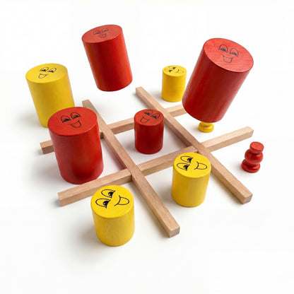 Tic Tac Toe Extrem aus Holz - Strategiespiel für Kinder und Erwachsene