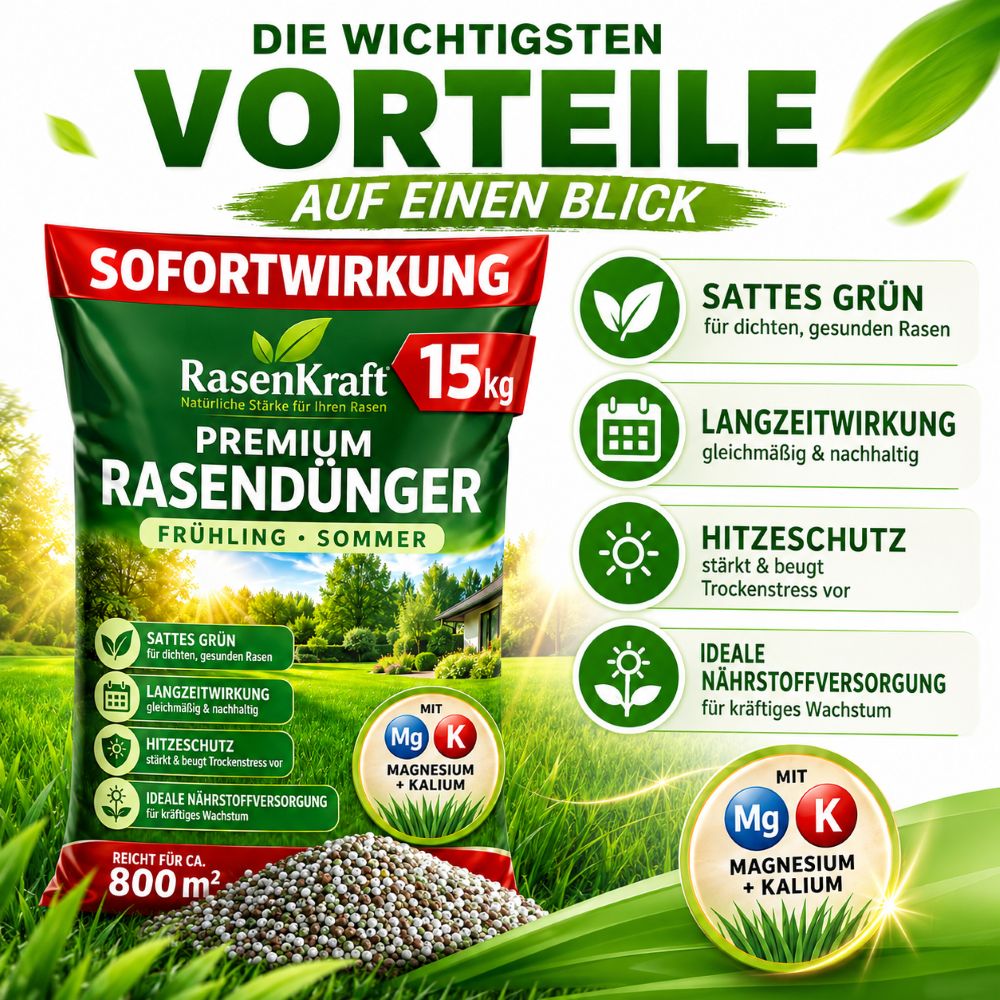 Rasendünger für Frühling und Sommer