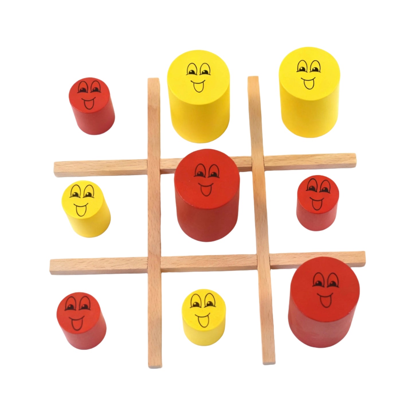 Tic Tac Toe Extrem aus Holz - Strategiespiel für Kinder und Erwachsene
